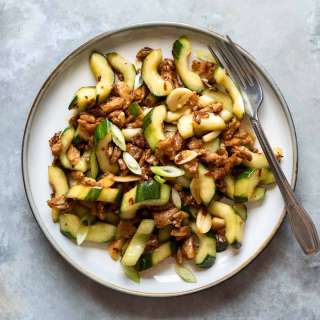 Cucumber Stir Fry With Mock Pork