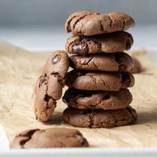 Vegan Double Chocolate Chip Oat Flour Cookies