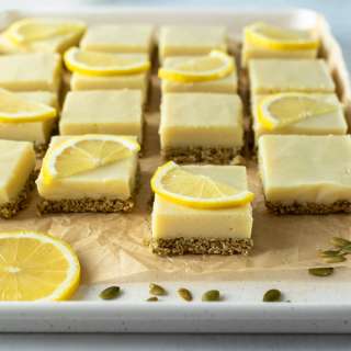 Light Vegan Lemon Bars (Without Coconut)