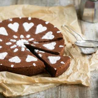Italian Caprese Cake (Gluten-free chocolate cake)