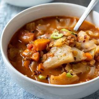 Instant Pot Lentil Cabbage Soup (Vegan)