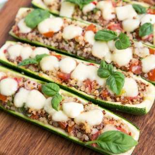 Zucchini Boats With Quinoa and Pico De Gallo