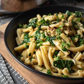 Casarecce Pasta With Butter, Garlic and Lemon