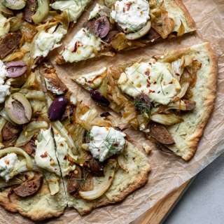 Vegan Fennel, Sausage & Ricotta Pizza