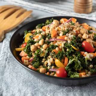 Couscous Kale Salad With Chickpeas