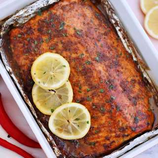 Garlic Brown Sugar Glazed Salmon