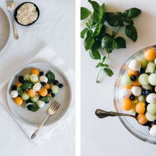 Melon Mozzarella Salad with Basil