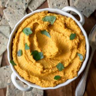 Carrot Hummus With Ginger & Miso
