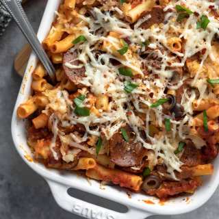 Vegan Pizza Pasta Casserole