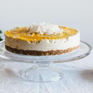 Raw Coconut, Macadamia and Mango Cheesecake