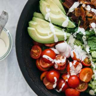 BLT Salad with Avocado and Sprouts