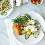 Poached Egg with Truffle Salt Grilled Zucchini