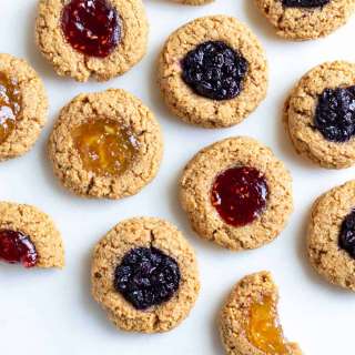 Gluten-Free Thumbprint Cookies (Vegan & Oil-free)