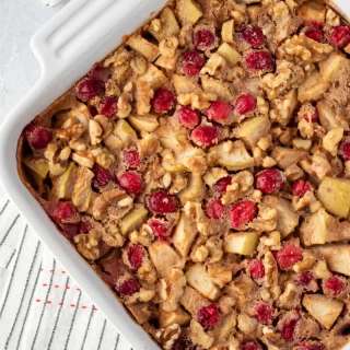 Apple Cranberry Baked Oatmeal (Vegan)