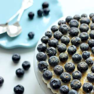 No-Bake Blueberry Yuzu Cheesecake