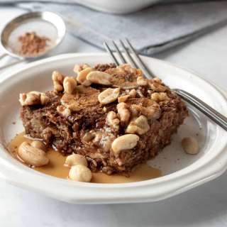 Healthy Chocolate Banana Baked Oats Recipe