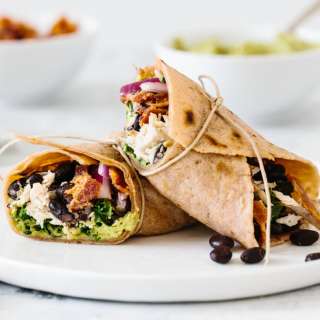 Chicken, Bacon and Black Bean Wrap