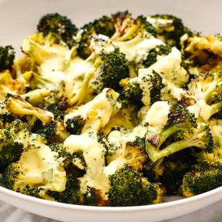 Roasted Broccoli With Hollandaise Sauce