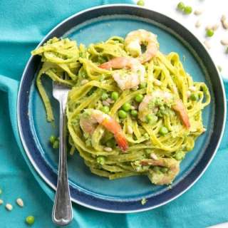 Shrimp Pasta with Peas