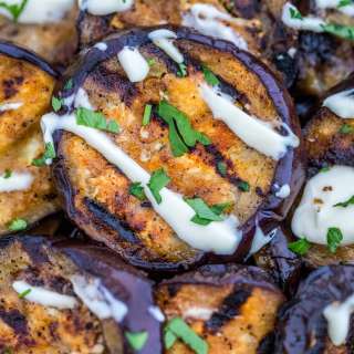 Grilled Eggplant with Lemon Aioli