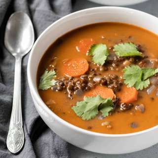 One-Pot Curry Black Lentil Soup