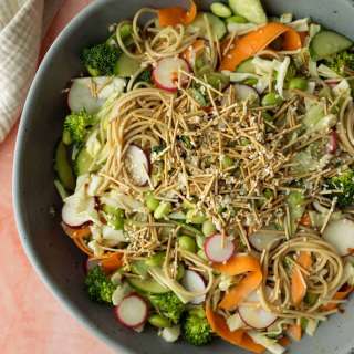 Cold Ramen Noodle Salad With Crunchy Ramen Topping