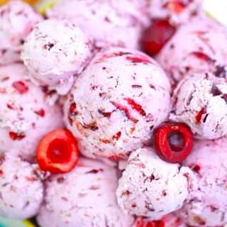 No-Churn Cherry Ice Cream