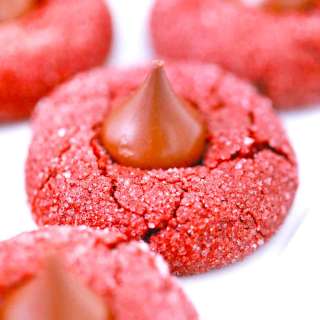Red Velvet Hershey’s Kiss Cookies