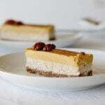 Raw White Chocolate and Pumpkin Cheesecake