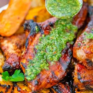 Lemon Chimichurri Pork Chops