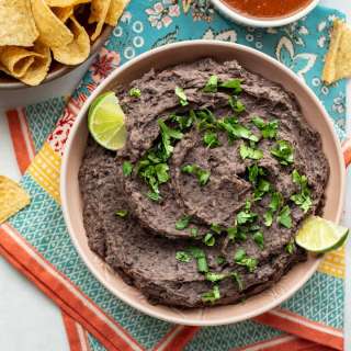 Refried Black Beans (Instant Pot or Stovetop)