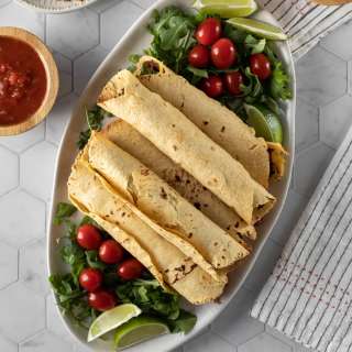 Easy Baked Vegan Taquitos