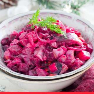 Rosolli (Finish Beet Herring Salad)