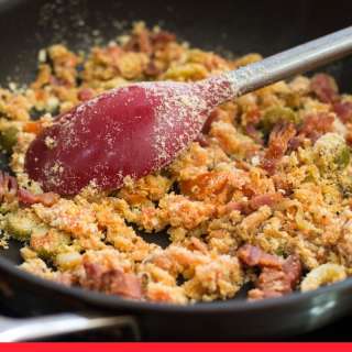 Brazilian Farofa with Eggs and Bacon