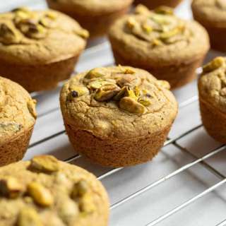 Vegan Pistachio Muffins (With Ground Pistachios Inside!)
