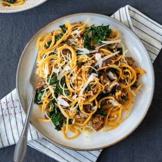 Butternut Squash Noodles With Sausage