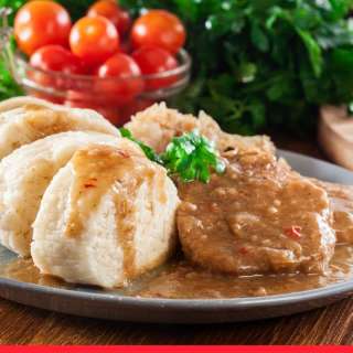 Vepřo Knedlo Zelo (Pork, Dumplings and Sauerkraut)