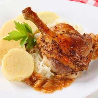 Pečená Kachna se Zelím (Roast Duck with Sauerkraut and Dumplings)