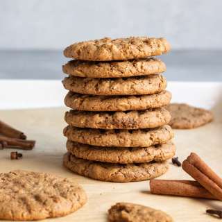 Spiced Tahini Oatmeal Cookies