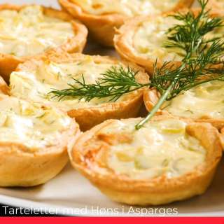 Danish Chicken and Asparagus Tartlets