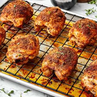Crispy Baked Chicken Thighs