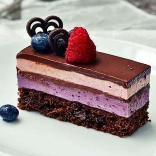 Blueberry & Raspberry Chocolate Cake