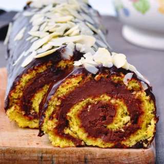 Apricot & Chocolate Swiss Roll