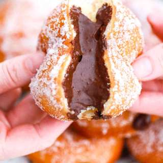 Chocolate Custard Filled Donuts