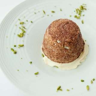De-molded Pistachio Souffle