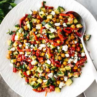 Roasted Red Pepper and Chickpea Salad