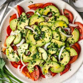 Simple Tomato and Avocado Salad