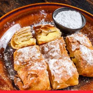 Bougatsa (Sweet Custard Filo Pie)