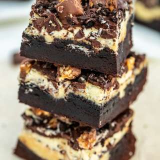 Slutty Cheesecake Brownie Bars
