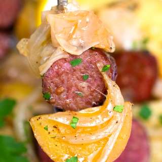 Cabbage and Sausage Foil Packets